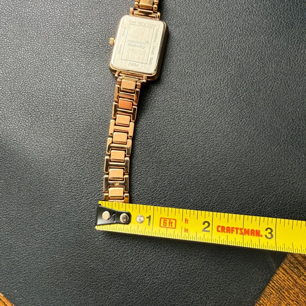 Armitron 75/5841RG Women's Crystal Accented Rose Gold Bracelet‎ Watch New Batter